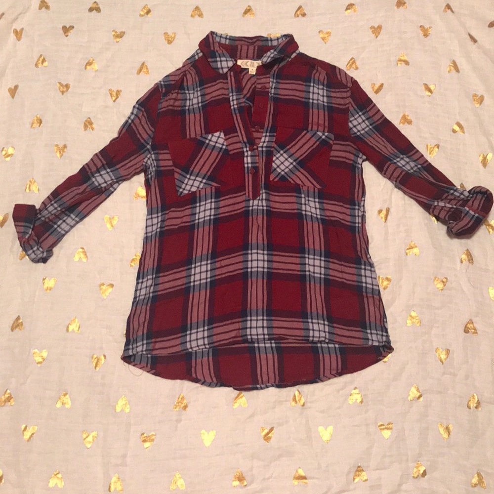 Pink Rose Plaid shirt
